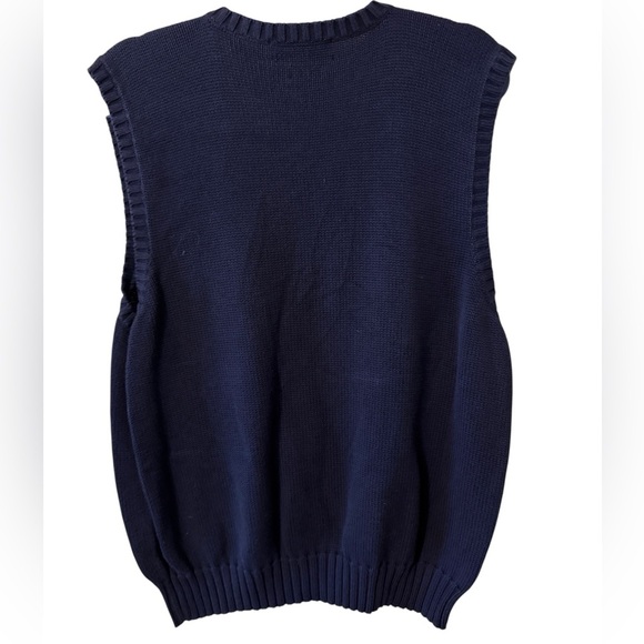 🌹VTG:Polo by Ralph Lauren Blue V-Neck Sweater Vest - Picture 2 of 3